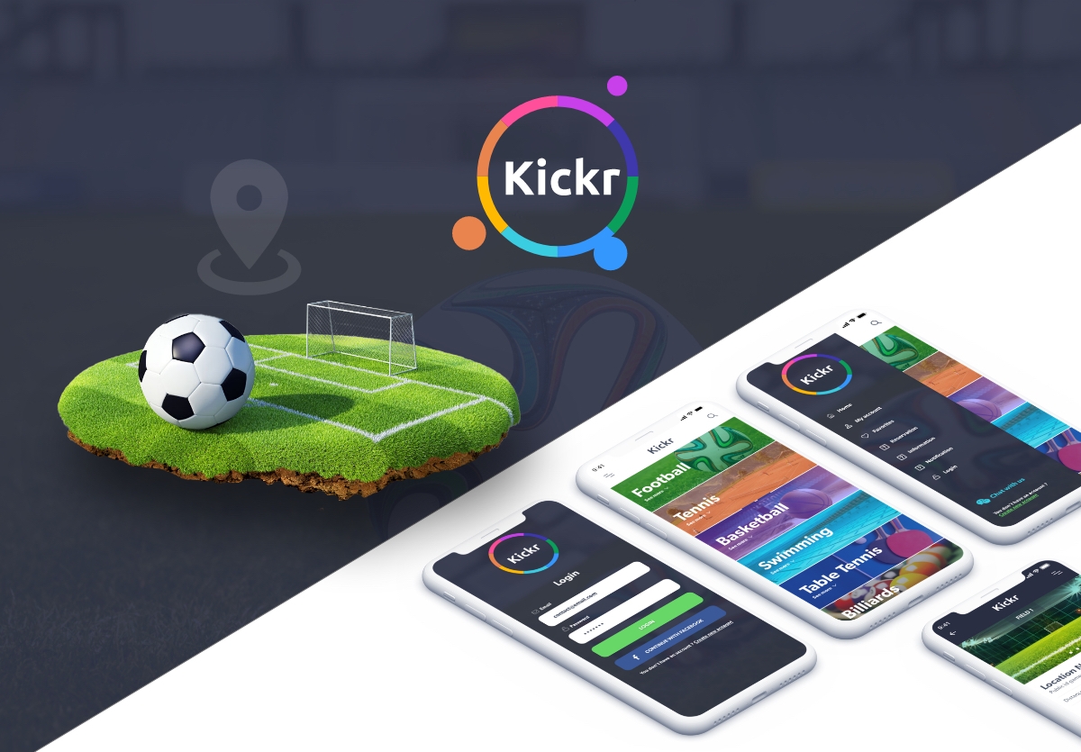 KICKR - Aplicatie Android & iOS pentru rezervare terenuri de sport
